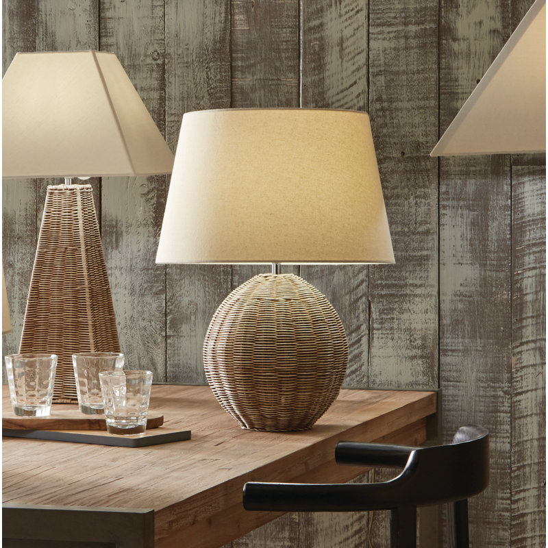 Azure Wicker/Rattan Table Lamp