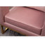 Chaise avec accoudoirs rembourrée Lenola, rose-1409263581