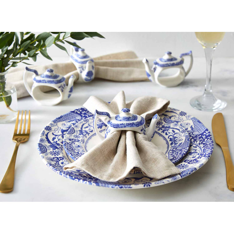 Classic Blue Italian - Napkin Rings