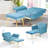 Siemon Velvet Accent Chair with Ottoman-956656804