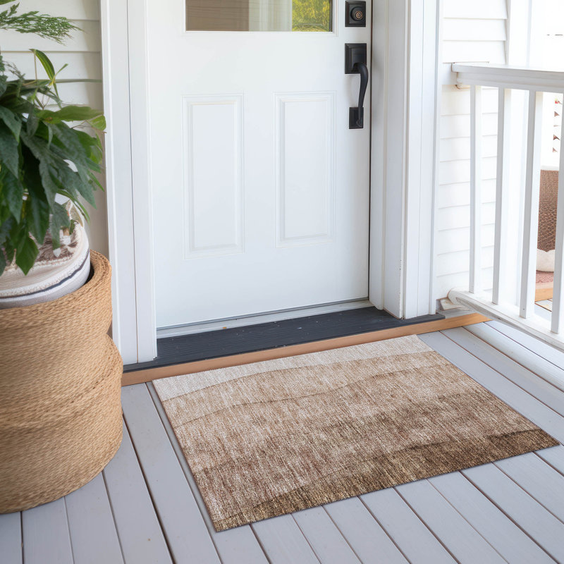 Lavonia Washable Ombre Indoor / Outdoor Rug, Rectangle 1'8" x 2'6"