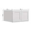 Armoire murale standard HOMEIBRO Cozy Design, en contreplaqué, prête à assembler, 76 cm (L) x 61 cm (P) x 46 cm (H), de couleur gris tourterelle.-915285825-915386484