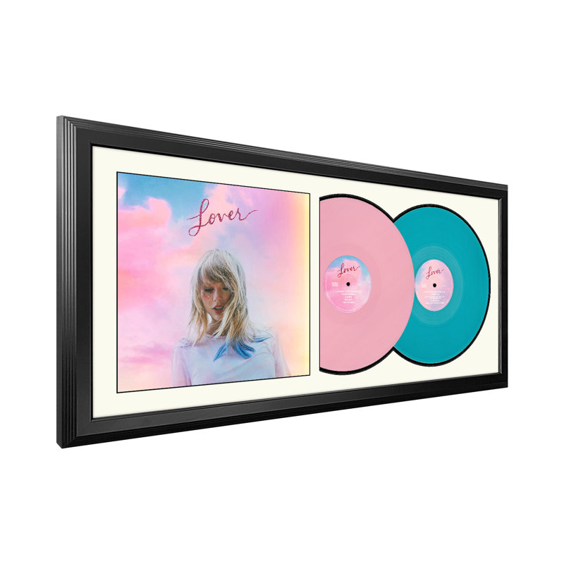 «Taylor» Swift, «Lover», art mural double disque vinyle encadré, présentation de couverture d'albums, décor de souvenirs de musique, cadeau unique pour les amateurs de vinyle