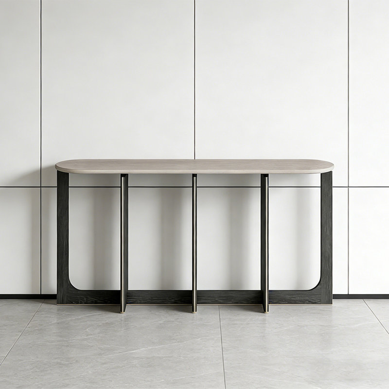 Retro Minimalist Console Table, 30.71" H x 55.12" W x 15.75" D