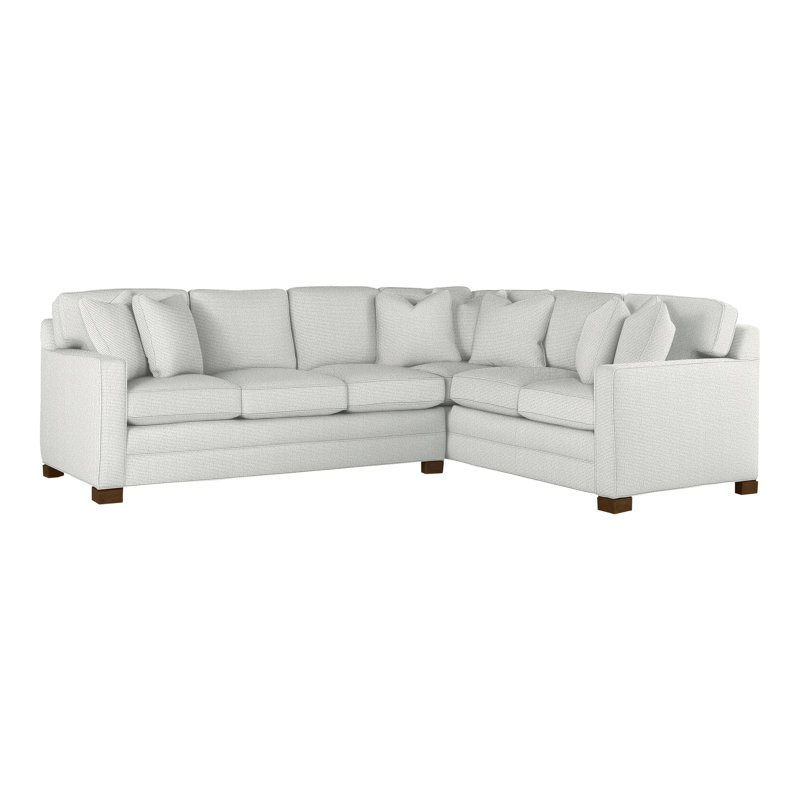 American Bungalow 2-Piece Hillcrest L-Sectional, Callaloo Cotton, Havana