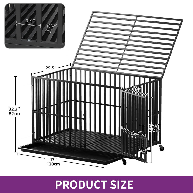 Caisse pour chien Ferndown, H 32,3 po x l 47 po x P 29,5 po