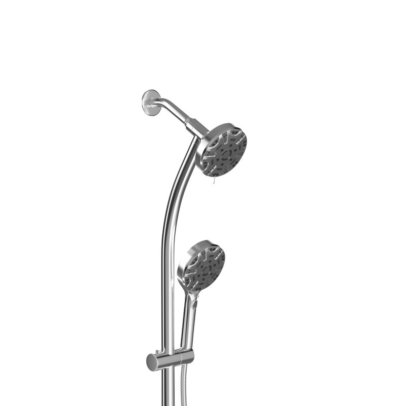 Système de douche complet en chrome