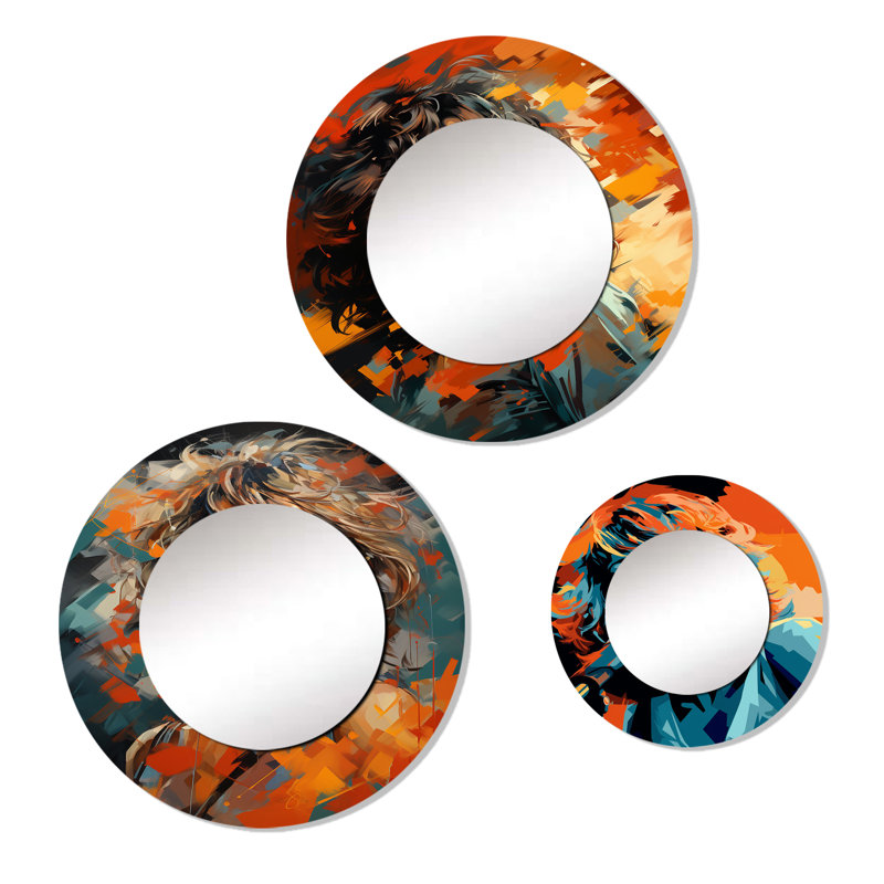 Devaun Metal Round Mirror