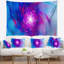 Tapisserie à spirales fractales turquoise abstraites tourbillon-28495283