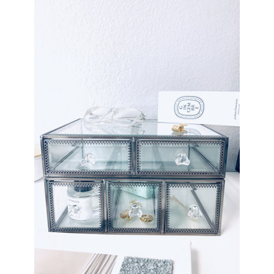 Glass Makeup Organizer