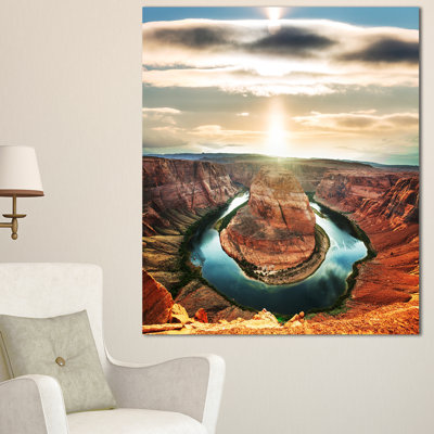 «Horseshoe Bend at Sunset», reproduction de photo sur toile tendue