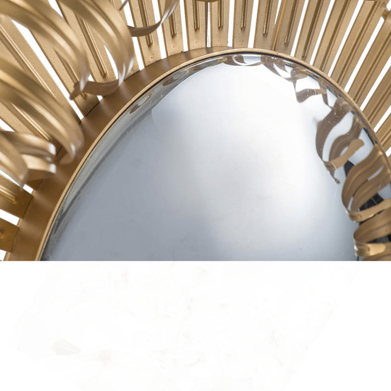 27" In Sunburst Design Wall Mirror