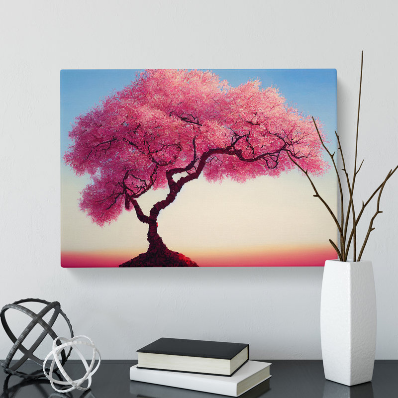 Sacred Cherry Blossom Tree - Wrapped Canvas, 35cm H x 50cm W x 3cm D