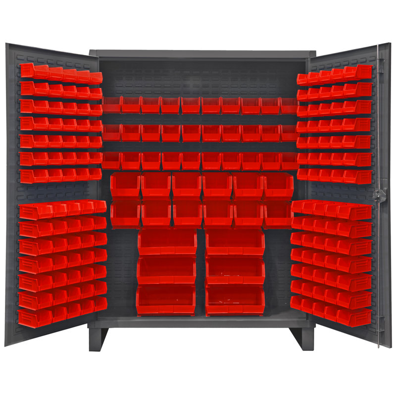 Single Storage Cabinet ( 78'' H x 60'' W x 24'' D), Red