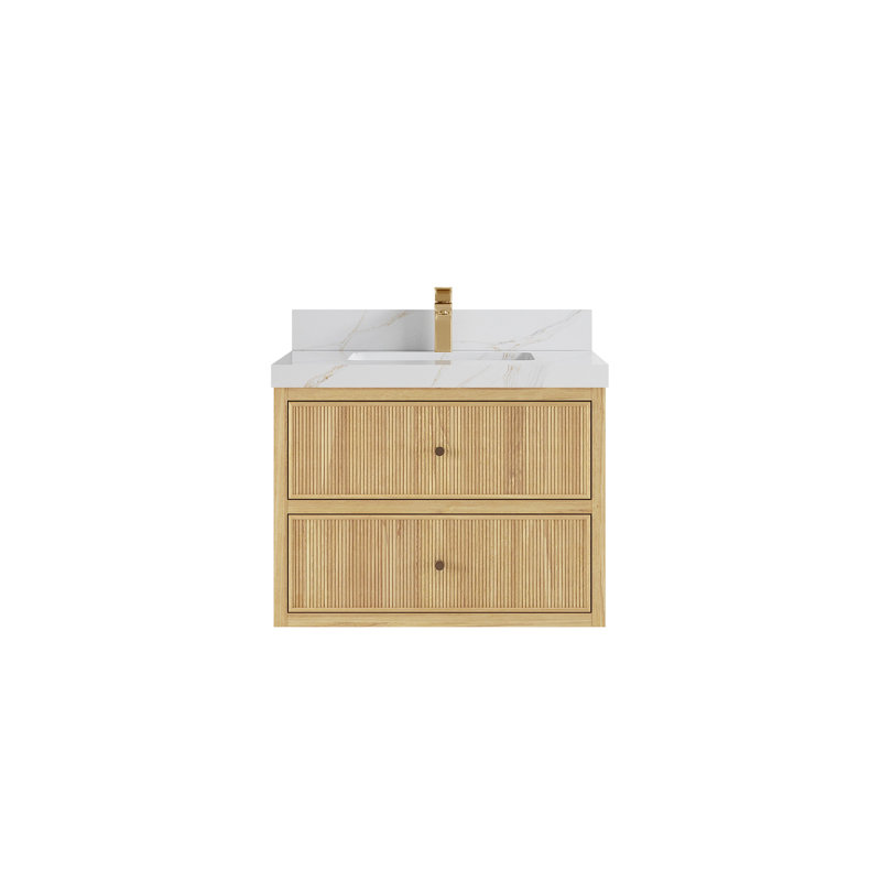 Ensemble de meuble-lavabo simple 30 po Sonoma, Sienne Calacatta
