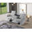 Chic Upholstered Fabric 3 Seats Power Recliner Sofa, with Flip-down Metal Table & Cup Holders-859732488