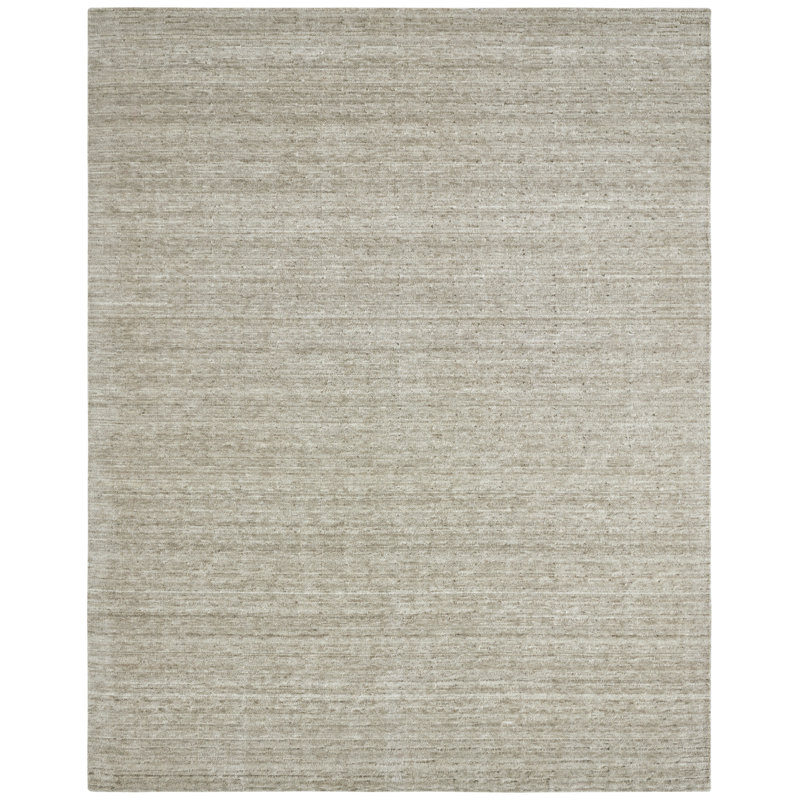 Tapis gris clair en laine Luxe, Rectangle 5 pi 6 po x 8 pi 6 po, Beige/Grey