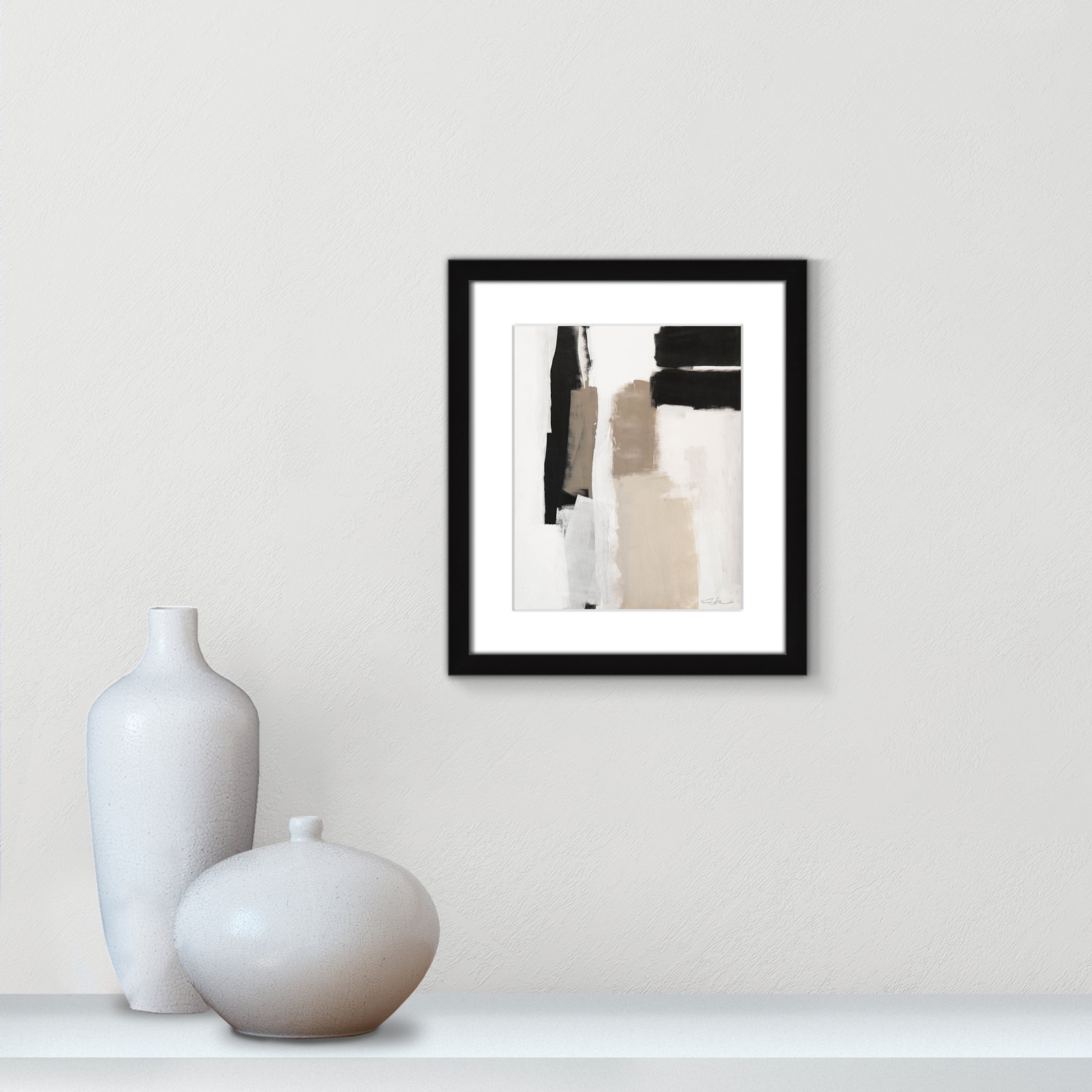 Earth Scapes II by Casa Fine Arts, Black Matted Picture Framed, 15" H x 13" W x 1.25" D