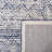 Abstract Hand Tufted Wool/Cotton Geometric Rug in Ivory/Blue-10685550