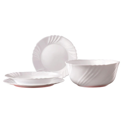Glass Dinnerware Set 19 Piece - Service for 6