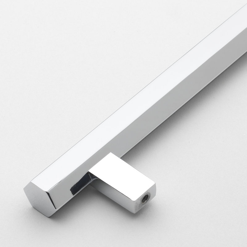 5-1/16" Center to Center Solid Hexagon Bar Pull, Polished Chrome