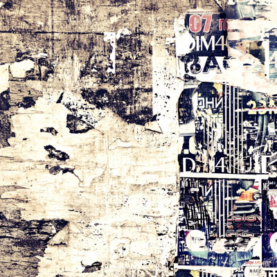 Old Weathered Billboard - Wrapped Canvas Print