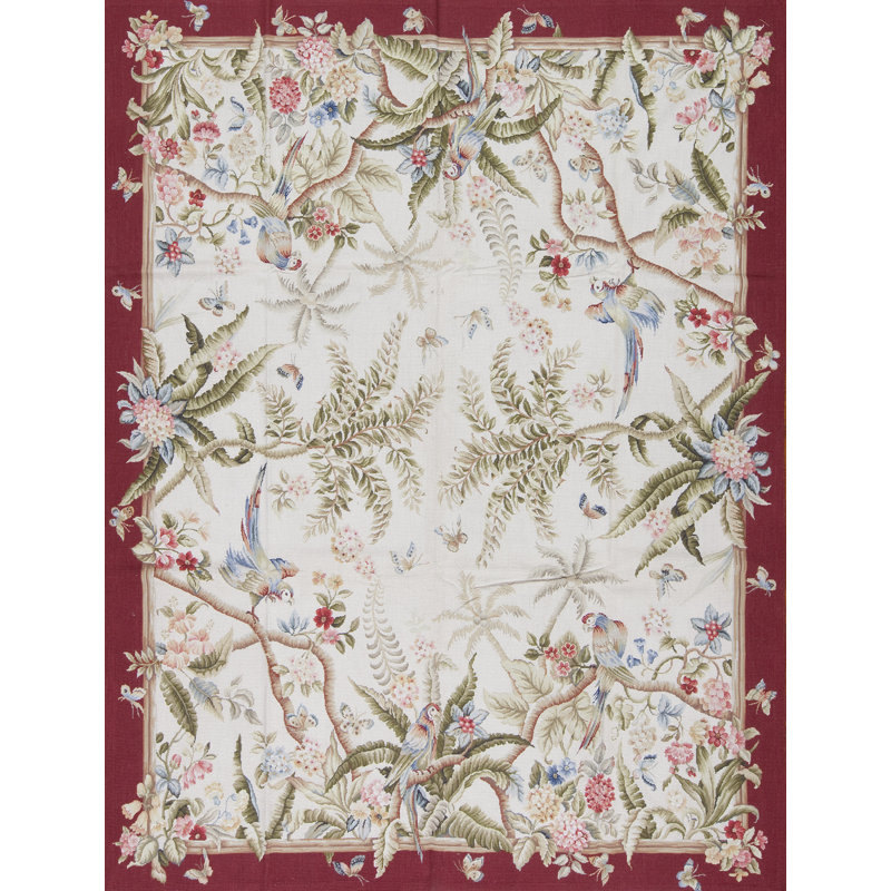 Gros Point Needlepoint One-of-a-Kind 8.0 X 10.0 Hand Knotted Area Rug
