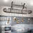 Handcrafted Scroll Arm Oval Ceiling Pot Rack with 24 Hooks-9833872