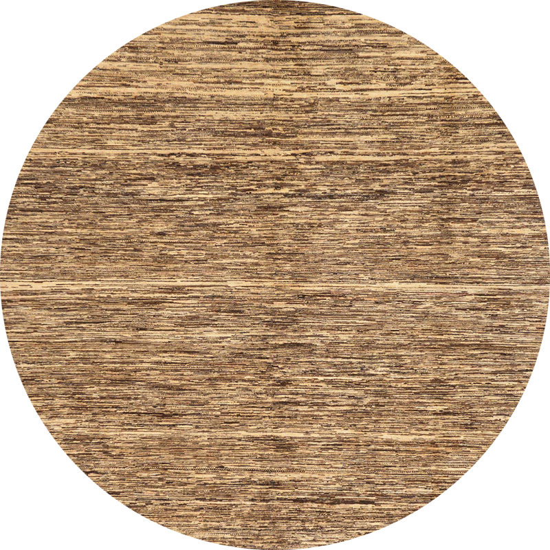 Tapis décoratif multicolore à motif abstrait, Rond 8 pi