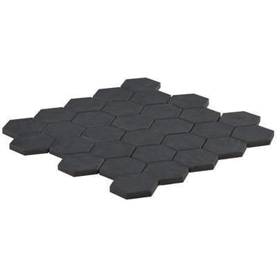 Carreau de mosaïque hexagonal en porcelaine mate 11,02 po x 11,41 po Ravina (0,87 pi2 / chaque)