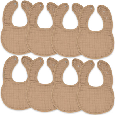 Comfy Cubs Muslin Bibs for Babies - Feeding, Drool and Teething Bib with Adjustable Snaps