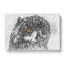 Orange Eyed Owl In Abstract - Wrapped Canvas-55309538