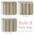 Burlap Look Rod Pocket Linen Textured Curtains-308455435-308455434