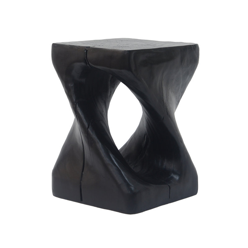 Table d'appoint Esdert MGO Twist Shape, Naturel, H 16 po x l 11,75 po x P 11,75 po