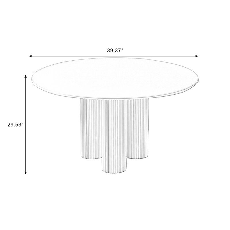 Table de salle à manger Modern Modern, H 29,53 po x L 39,37 po x l 39,37 po