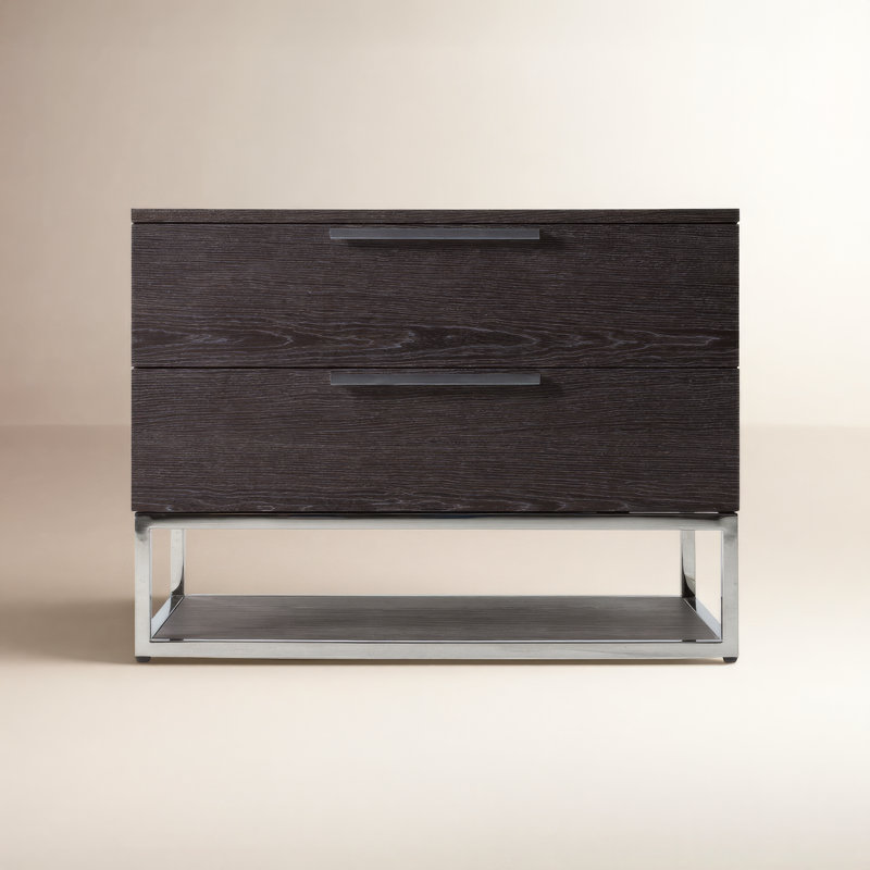 Carstarphen - Table de chevet moderne, Orme gris
