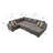 123" Oversized Sectional Sleepr Sofa U Shaped Sectional Sofa With Storage Chaise 4 Throw Pillows For Living Room-1371001316