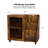 Mathea Record Player Stand with LED Lights Turntable Stand Up to 350 Albums-1497926886