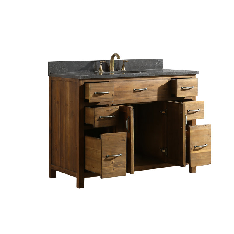 Base de meuble-lavabo simple 47 po Whiteley en noyer seulement