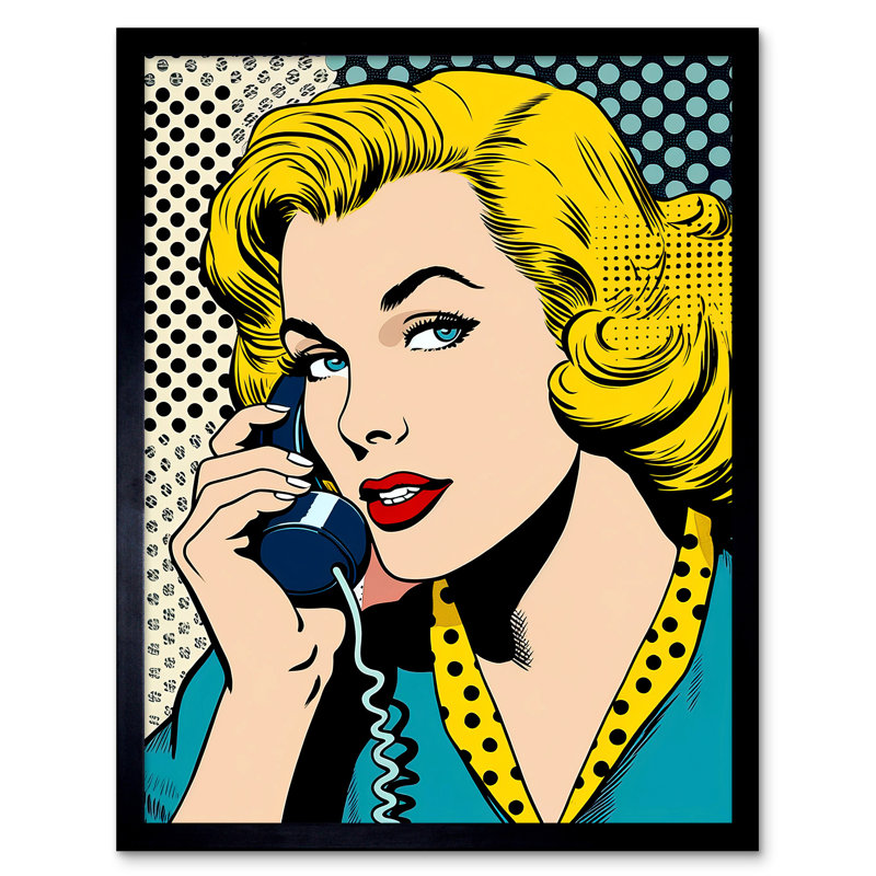 Serena 1950s Woman Telephone - Single Picture Frame Print