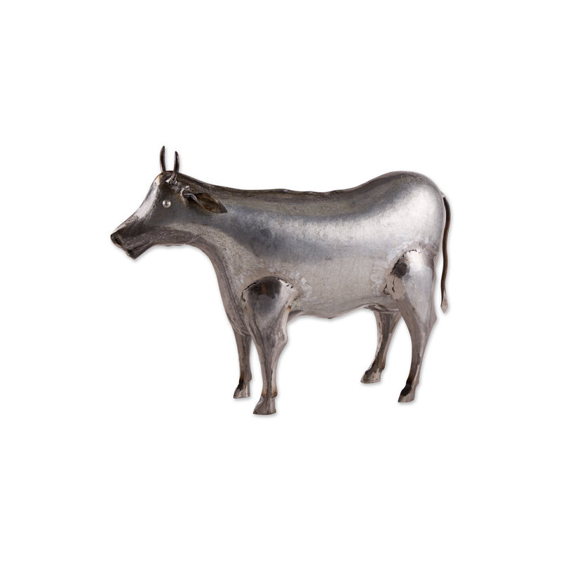 Sculpture de vache galvanisée