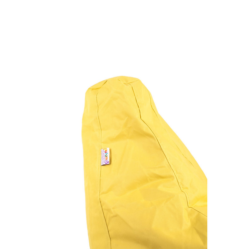 Fauteuil à billes de luxe, jaune, 31,5 po x 29,5 po x 11,8 po | 100% polyester avec tissu imperméable ImpertEX | Rempli de mousse de billes de styromousse recyclée pour un confort ultime | Housse zippée amovible, parfaite pour les enfants et les adultes