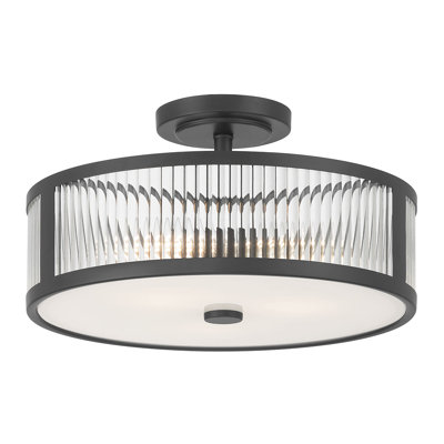Plafonnier semi-encastré 3 lumières 15,75 po Gabrie