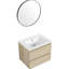 Meuble-lavabo en chêne 24 po avec lavabo en céramique 24 po 2 tiroirs-842311763-842311773