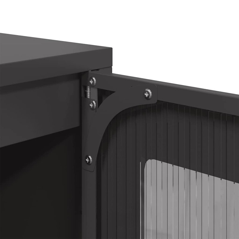 Highboard 68X39x123 Cm Steel, Black