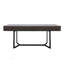 Bureau d'ordinateur noir moderne de 70,87 pouces avec pieds en métal en forme de Y pour étudier et travailler, conception spacieuse et élégante