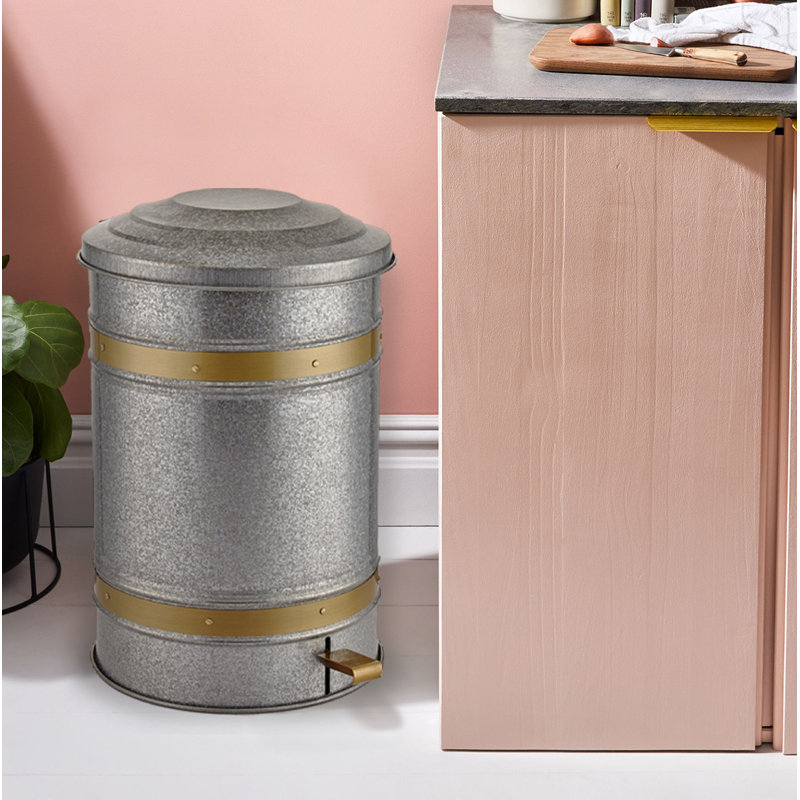 Steel Step On Rubbish Bin - 37L