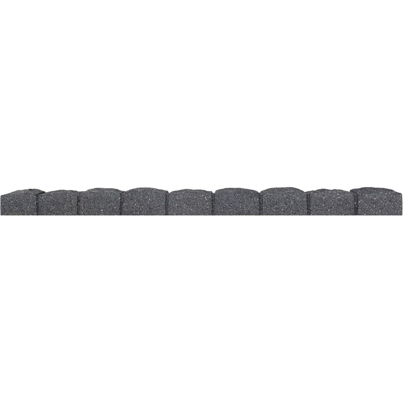 Tierra Verde 48"L Roman Stone Recycled Rubber Garden Border Kit, Grey, 2-Pack