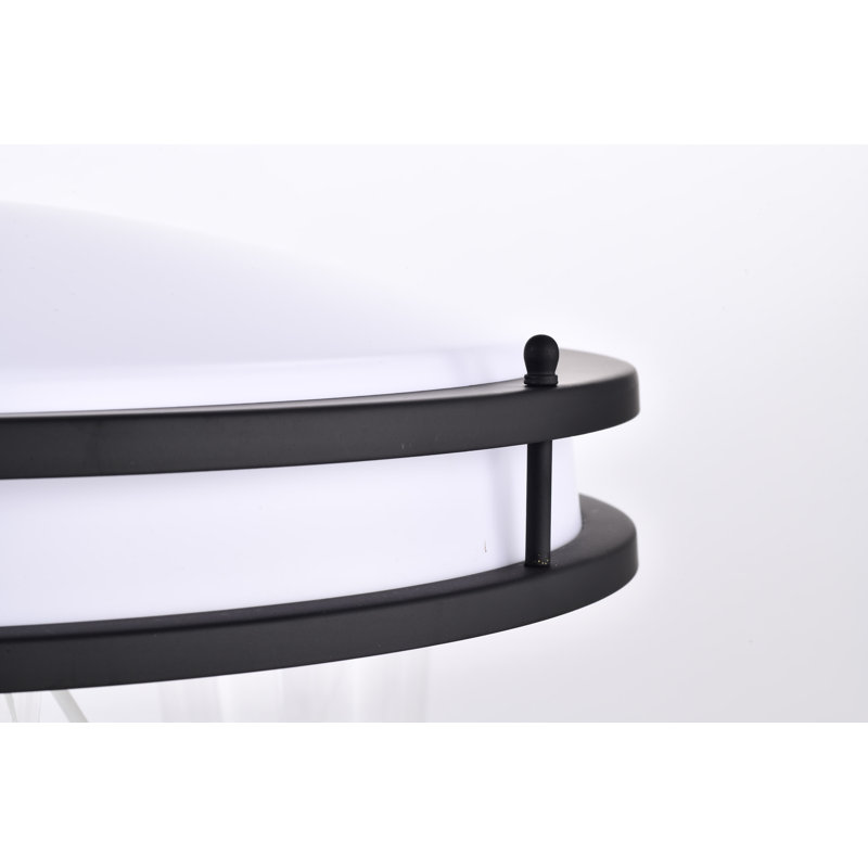 Florez 1 -Light LED CCT Selectable Flush Mount, 3.75" H x 17" W x 17" D, Matte Black