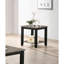 Table de bout avec tablette ouverte en brun foncé et gris